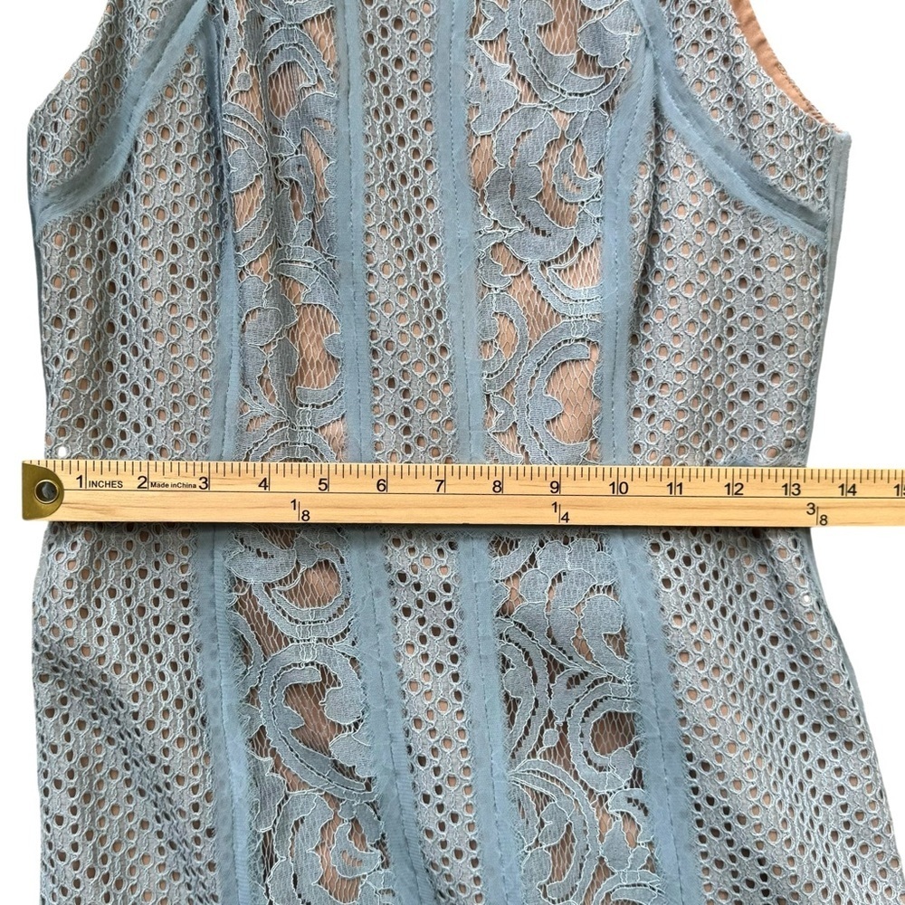 NWT! BCBG ARIELLA Lace Halter Dress Gown Light Blue | Women’s Size 4 - Picture 14 of 15